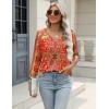 Zeagoo 3/4 Length Sleeve Womens Tops Casual V Neck Shirts Soft Basic Tees Business Work Blouses(Mz811)