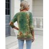 Zeagoo 3/4 Length Sleeve Womens Tops Casual V Neck Shirts Soft Basic Tees Business Work Blouses(Mz839)
