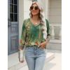 Zeagoo 3/4 Length Sleeve Womens Tops Casual V Neck Shirts Soft Basic Tees Business Work Blouses(Mz839)