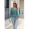 Zeagoo 3/4 Length Sleeve Womens Tops Casual V Neck Shirts Soft Basic Tees Business Work Blouses(Mz858)