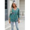 Zeagoo 3/4 Length Sleeve Womens Tops Casual V Neck Shirts Soft Basic Tees Business Work Blouses(Mz858)