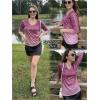Zeagoo 3/4 Length Sleeve Womens Tops Casual V Neck Shirts Soft Basic Tees Business Work Blouses(Pink-xh370)