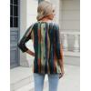 Zeagoo 3/4 Length Sleeve Womens Tops Casual V Neck Shirts Soft Basic Tees Business Work Blouses(Stripes)