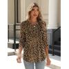 Zeagoo 3/4 Length Sleeve Womens Tops Crew Neck Loose Fit Shirts Pleated Cute Clothes Dressy Casual 2026 Summer Tunics(An136)