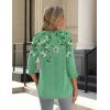 Zeagoo 3/4 Length Sleeve Womens Tops Crew Neck Loose Fit Shirts Pleated Cute Clothes Dressy Casual 2026 Summer Tunics(Bf180)