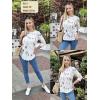 Zeagoo 3/4 Length Sleeve Womens Tops Crew Neck Loose Fit Shirts Pleated Cute Clothes Dressy Casual 2026 Summer Tunics(Bf290)