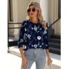 Zeagoo 3/4 Length Sleeve Womens Tops Crew Neck Loose Fit Shirts Pleated Cute Clothes Dressy Casual 2026 Summer Tunics(Bf318)