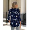 Zeagoo 3/4 Length Sleeve Womens Tops Crew Neck Loose Fit Shirts Pleated Cute Clothes Dressy Casual 2026 Summer Tunics(Bf318)