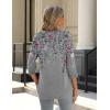 Zeagoo 3/4 Length Sleeve Womens Tops Crew Neck Loose Fit Shirts Pleated Cute Clothes Dressy Casual 2026 Summer Tunics(Hf36)