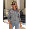 Zeagoo 3/4 Length Sleeve Womens Tops Crew Neck Loose Fit Shirts Pleated Cute Clothes Dressy Casual 2026 Summer Tunics(Hf36)