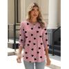 Zeagoo 3/4 Length Sleeve Womens Tops Crew Neck Loose Fit Shirts Pleated Cute Clothes Dressy Casual 2026 Summer Tunics(Kt100)