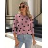 Zeagoo 3/4 Length Sleeve Womens Tops Crew Neck Loose Fit Shirts Pleated Cute Clothes Dressy Casual 2026 Summer Tunics(Kt100)