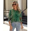 Zeagoo 3/4 Length Sleeve Womens Tops Crew Neck Loose Fit Shirts Pleated Cute Clothes Dressy Casual 2026 Summer Tunics(Mz839)