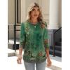 Zeagoo 3/4 Length Sleeve Womens Tops Crew Neck Loose Fit Shirts Pleated Cute Clothes Dressy Casual 2026 Summer Tunics(Mz839)