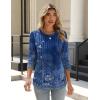Zeagoo 3/4 Length Sleeve Womens Tops Crew Neck Loose Fit Shirts Pleated Cute Clothes Dressy Casual 2026 Summer Tunics(Mz845)