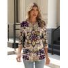 Zeagoo 3/4 Length Sleeve Womens Tops Crew Neck Loose Fit Shirts Pleated Cute Clothes Dressy Casual 2026 Summer Tunics(Mz857)