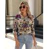 Zeagoo 3/4 Length Sleeve Womens Tops Crew Neck Loose Fit Shirts Pleated Cute Clothes Dressy Casual 2026 Summer Tunics(Mz857)