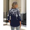 Zeagoo 3/4 Length Sleeve Womens Tops Crew Neck Loose Fit Shirts Pleated Cute Clothes Dressy Casual 2026 Summer Tunics(Sf103)