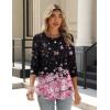 Zeagoo 3/4 Length Sleeve Womens Tops Crew Neck Loose Fit Shirts Pleated Cute Clothes Dressy Casual 2026 Summer Tunics(Sf31)