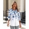 Zeagoo 3/4 Length Sleeve Womens Tops Crew Neck Loose Fit Shirts Pleated Cute Clothes Dressy Casual 2026 Summer Tunics(Wf41)