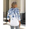 Zeagoo 3/4 Length Sleeve Womens Tops Crew Neck Loose Fit Shirts Pleated Cute Clothes Dressy Casual 2026 Summer Tunics(Wf41)