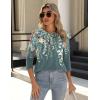 Zeagoo 3/4 Length Sleeve Womens Tops Crew Neck Loose Fit Shirts Pleated Cute Clothes Dressy Casual 2026 Summer Tunics(Wf71)
