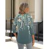 Zeagoo 3/4 Length Sleeve Womens Tops Crew Neck Loose Fit Shirts Pleated Cute Clothes Dressy Casual 2026 Summer Tunics(Wf71)