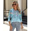 Zeagoo 3/4 Length Sleeve Womens Tops Crew Neck Loose Fit Shirts Pleated Cute Clothes Dressy Casual 2026 Summer Tunics(Wf72)