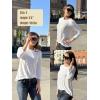 Zeagoo 3/4 Length Sleeve Womens Tops Crew Neck Loose Fit Shirts Pleated Cute Clothes Dressy Casual 2026 Summer Tunics(White)