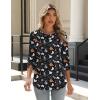 Zeagoo 3/4 Length Sleeve Womens Tops Crew Neck Loose Fit Shirts Pleated Cute Clothes Dressy Casual 2026 Summer Tunics(Ws36)