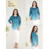 Zeagoo 3/4 Length Sleeve Womens Tops Crew Neck Loose Fit Shirts Pleated Cute Clothes Dressy Casual 2026 Summer Tunics(Xh363)