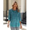 Zeagoo 3/4 Length Sleeve Womens Tops Crew Neck Loose Fit Shirts Pleated Cute Clothes Dressy Casual 2026 Summer Tunics(Xh363)