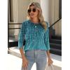 Zeagoo 3/4 Length Sleeve Womens Tops Crew Neck Loose Fit Shirts Pleated Cute Clothes Dressy Casual 2026 Summer Tunics(Xh363)