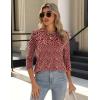 Zeagoo 3/4 Length Sleeve Womens Tops Crew Neck Loose Fit Shirts Pleated Cute Clothes Dressy Casual 2026 Summer Tunics(Xh518)