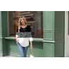 Zeagoo 3/4 Length Sleeve Womens Tops Round Neck Casual Summer Tunic Tops Basic Tees Blouses Dressy T-Shirts Pleated Shirts(Black Grey White)
