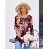 Zeagoo 3/4 Length Sleeve Womens Tops Round Neck Casual Summer Tunic Tops Basic Tees Blouses Dressy T-Shirts Pleated Shirts(Dh1021)