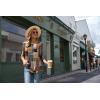 Zeagoo 3/4 Length Sleeve Womens Tops Round Neck Casual Summer Tunic Tops Basic Tees Blouses Dressy T-Shirts Pleated Shirts(Geometric Color Block)