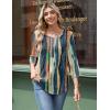 Zeagoo 3/4 Length Sleeve Womens Tops Round Neck Casual Summer Tunic Tops Basic Tees Blouses Dressy T-Shirts Pleated Shirts(Tie Dye)