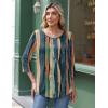 Zeagoo 3/4 Length Sleeve Womens Tops Round Neck Casual Summer Tunic Tops Basic Tees Blouses Dressy T-Shirts Pleated Shirts(Tie Dye)