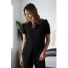 Zeagoo Blouse for Women Dressy Casual Puff Short Sleeve Boho Tops Fashion Floral Crew Neck Tunic Shirts Summer Clothes(Black)