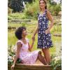 Zeagoo Boho Mini A-line Dress 2025 Womens Summer Dress Casual Ruffle Tiered Floral Square Neck Sundresses Beach with Pockets(Purple Floral)