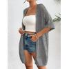 Zeagoo Lightweight Summer Crochet Cardigan for Women Short Sleeve Kimono Boho Oversized Open Front Knitted Cardigan(Dark Grey)