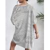 Zeagoo Lightweight Summer Crochet Cardigan for Women Short Sleeve Kimono Boho Oversized Open Front Knitted Cardigan(Grey)