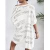 Zeagoo Lightweight Summer Crochet Cardigan for Women Short Sleeve Kimono Boho Oversized Open Front Knitted Cardigan(White)