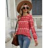 Zeagoo Long Sleeve Shirts for Women Casual Fall Fashion Crewneck Pleated Tunic Tops Work Outfit Blouse(Christmas Red 142)