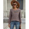 Zeagoo Long Sleeve Shirts for Women Casual Fall Fashion Crewneck Pleated Tunic Tops Work Outfit Blouse(Floral Brown 517)
