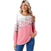 Zeagoo Long Sleeve Shirts for Women Casual Fall Fashion Crewneck Pleated Tunic Tops Work Outfit Blouse(Floral Pink 122)