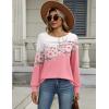 Zeagoo Long Sleeve Shirts for Women Casual Fall Fashion Crewneck Pleated Tunic Tops Work Outfit Blouse(Floral Pink 122)