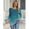 Zeagoo Long Sleeve Shirts for Women Casual Fall Fashion Crewneck Pleated Tunic Tops Work Outfit Blouse(Leaf Green 363)
