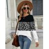 Zeagoo Long Sleeve Shirts for Women Casual Fall Fashion Crewneck Pleated Tunic Tops Work Outfit Blouse(Leopard Grey 519)